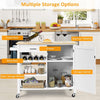 Kitchen Island Cart Rolling Storage Trolley Mobile Utility Serving Cart w/Drawer