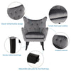 Occasional Wing Chair High Back Fabric Velvet Tub Armchair Fireside Living Room