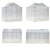 4x6/6x6/8x6/10x6FT Walk-In Greenhouse Polycarb Panel Aluminium Frame Door Window