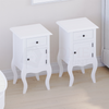 2x White Bedside Cabinet Table Nightstand Chest of Drawers 1 Drawer 1 Door Unit