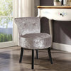 Soft Velvet Button Vanity Make Up Stool Widen Dressing Table Chair Backrest Seat