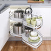 Kitchen Blind Corner Pull-Out Shelving Unit Swing Tray for 900-1000mm Cabinet UK