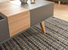 Coffee Table Tea Rectangle Double Lift-Up Storage Living Room Furniture Grey/Oak