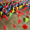 Colorful 100M Triangle Flags Bunting Banner Pennant Festival Wedding Party Decor