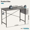 100cm Long Computer Desk w/ Pocket and Hooks for Headphone PC Writing Table