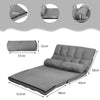 3 IN 1 Folding Lazy Sofa Bed Floor Sleeper Seat 6-Position Adjustable 2 Pillows