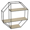 Wall Mounted Geometric Octagon Floating Shelf Storage Rack Living Room Bedroom