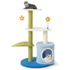 Cat Tree Cute Flower Shaped Cat Tower Indoor Activity Center with Spring Ball