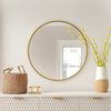Large 50cm Gold Wall Mirror Vanity Bathroom Glass Metal Frame Make up Mirrors