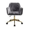 Crushed Velvet Padded Swivel Study Office Chair Adjustable Computer Desk Chair