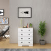 Chest of 4 Drawers Large Capacity Metal Track Living Bedroom Bedside Cabine New