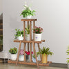 3 Tier Wood Plant Stand Tapered Design Pot Holder Shelf Exhibiting Ladder Rack