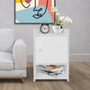 White Bedside Table Drawer Cabinet Bedroom Furniture Storage Nightstand Wooden