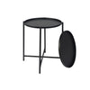 Accent Metal Side Table 2 Layer Sofa End Coffee Tray Snack Table for Living Room