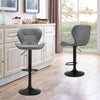 2x Adjustable Bar Stool Set Armless Upholstered Swivel Counter Chairs Barstools