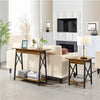 Industrial Console Table with Shelf, Slim Hallway Table for Living Room Entryway