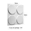 12pcs 50cmx50cm 3D Wall Panels Decorative Wall Ceiling Tiles Cladding Wallpaper