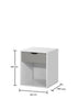 Alton Bedside Cabinet Bedroom Furniture Nightstand Table 1 Drawer White Grey