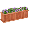 Wooden Garden Raised Bed Outdoor Elevated Planter Flower Box with Drainage Holes