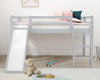 Kids Bunk Beds Pine Wood 3FT Single Bed Frame Cabin Mid Sleeper Slide & Ladder