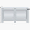Radiator Cover White Unfinished Modern Traditional Wood Grill Cabinet Shelf MDF