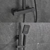 Shower Kit Twin Head 2 Mixer Shower Heads Rail Hose Riser Square Bathroom Set