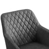 Set of 2 Dining Chairs Velvet Faux Leather Seat Modern Kitchen Chairs