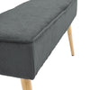 Slim Entryway Shoe Stool Bedroom Bed End Bench Home Footrest Footstool Wood Legs