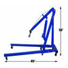 Mobile Hydraulic Hoist Lifter Cranes Folding Engine Crane Stand Jack 1000Kg Blue