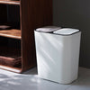 2 In 1 Trash Can Kitchen Living Room 12L Recycling Rubbish Separate Waste Bin