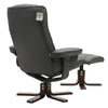 Ergonomic Recliner Sofa Chair PU Leather Armchair Lounger with Footstool Grey UK