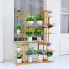 Extra Large 9 Tier 17Potted Bamboo Plant Stand Corner Shelf Garden Flower Holder