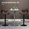 Adjustable Swivel Bar Stools Set of 2, Barstools for Counter Bar, Brown