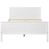 Wooden Bed Frame Solid Pine White Single Double Shaker Style Bedroom Furniture