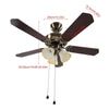 42inch LED Ornate Ceiling Fan with Light W/Pull Switch 3 Speed Levels Furniture