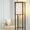 3-Tier Shelf Floor Lamp Standing With Light Shade Cage Standard Light Storage UK