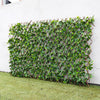 Garden Expandable Hedge Screening Fence Artificial Laurel Leaf Wicker Fencing UK