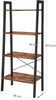 VASAGLE Ladder Shelf, Bookshelf, 4-Tier Industrial Storage Rack for Living Ro...