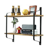 Floating Shelves Metal Wall Shelf Retro Industrial Hanging Wood Shelving Rack