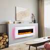Holbeck Wall Mounted Electric Fire, White Flat Glass with Remote Control