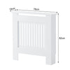 Modern Radiator Cover Cabinet MDF Vertical Slat Shelve Home Furniture White