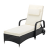 Rattan Sun Lounger Bed Recliner Outdoor Garden Chair