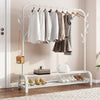 Heavy Duty Clothes Rail Metal Garment Hanging Stand Shoe Rack Home Storage Shelf