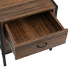 Industrial Rustic Wood Bedside Cabinet 1/2 Drawer Bedroom Nightstand Side Table