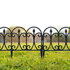 Flexible Plastic Wooden Effect Lawn Border Edge Garden Edging Picket Fencing Set