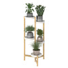 3/4/5 Tier Tall Bamboo Plant Stand Raised Flower Pot Herbs Shelf Hallway Terrace