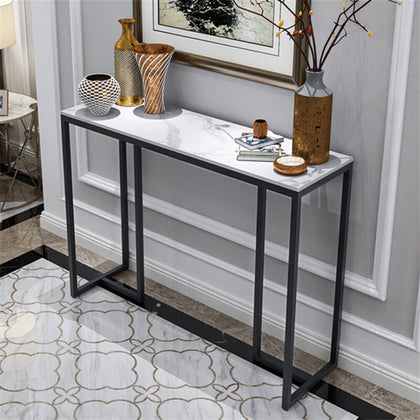 Elegant Marble Console Table Snack Entryway Table Home Office Corner Workbench