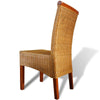 Dining Chairs 4 pcs Rattan Brown B3R7