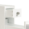 Slim Bathroom Storage Unit | White Slimline Narrow Cabinet w/ Shelving | VonHaus