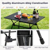 Aluminum Camping Table Outdoor Folding Picnic Table W/ 4-Level Adjustable Height